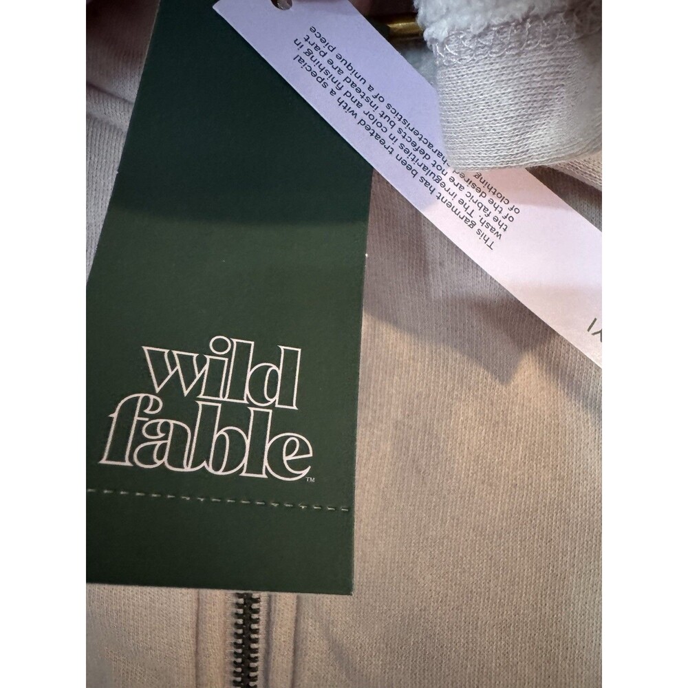 Wild Fable Women's Wedge Zip-up Relaxed Hooded Sweatshirt Mauve Size Medium - Picture 5 of 8